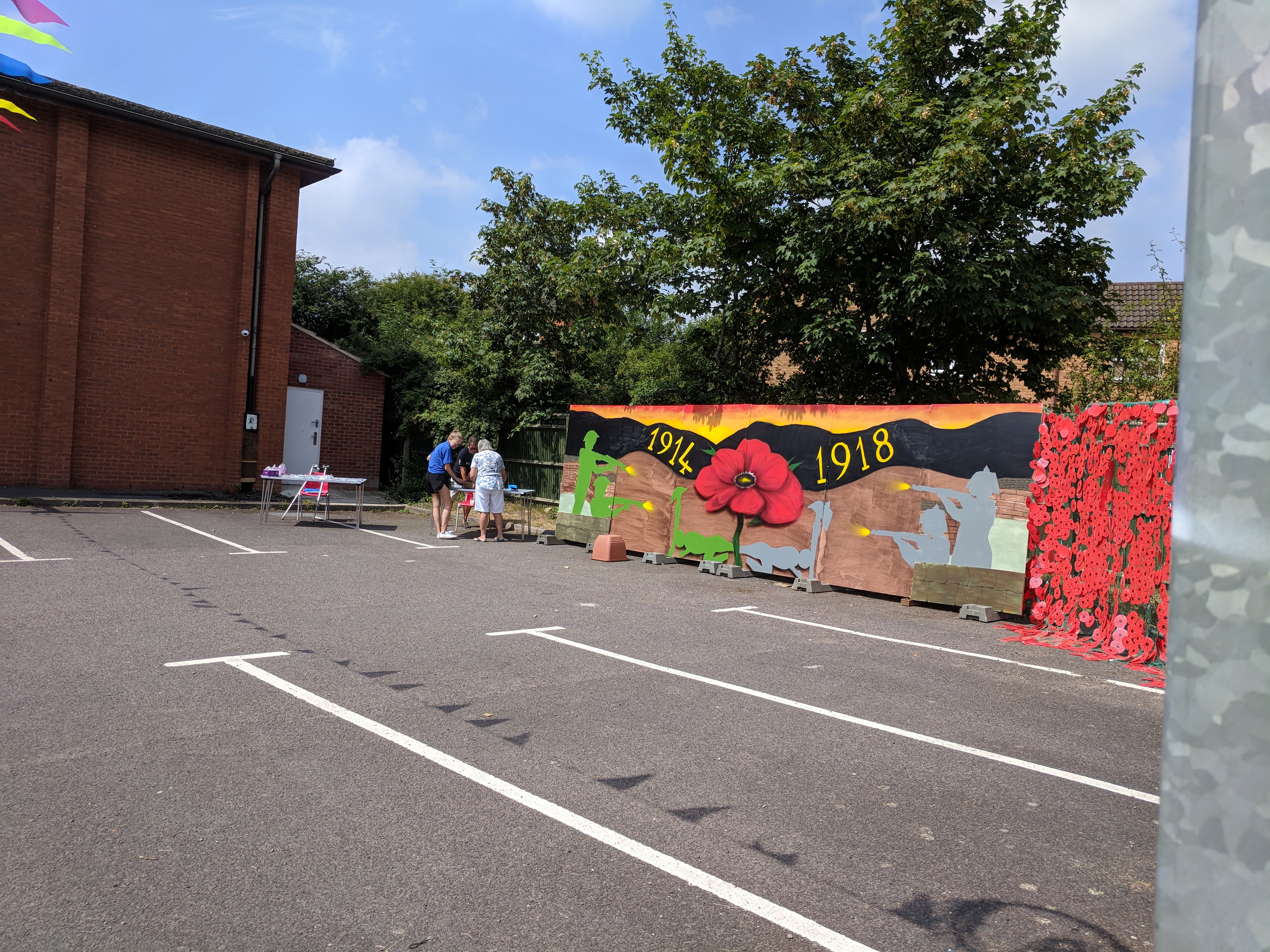 Picture of the Graffiti Wall and Poppy Wall
