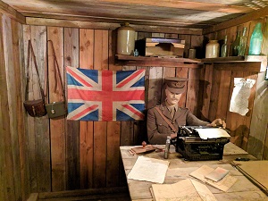 Photo of an underground trench Officer's lodgings